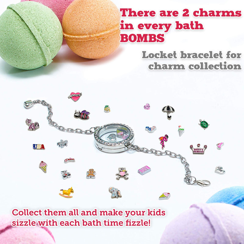Bath Bombs With Jewelery Inside Handmade in USA Bracelet With Charm