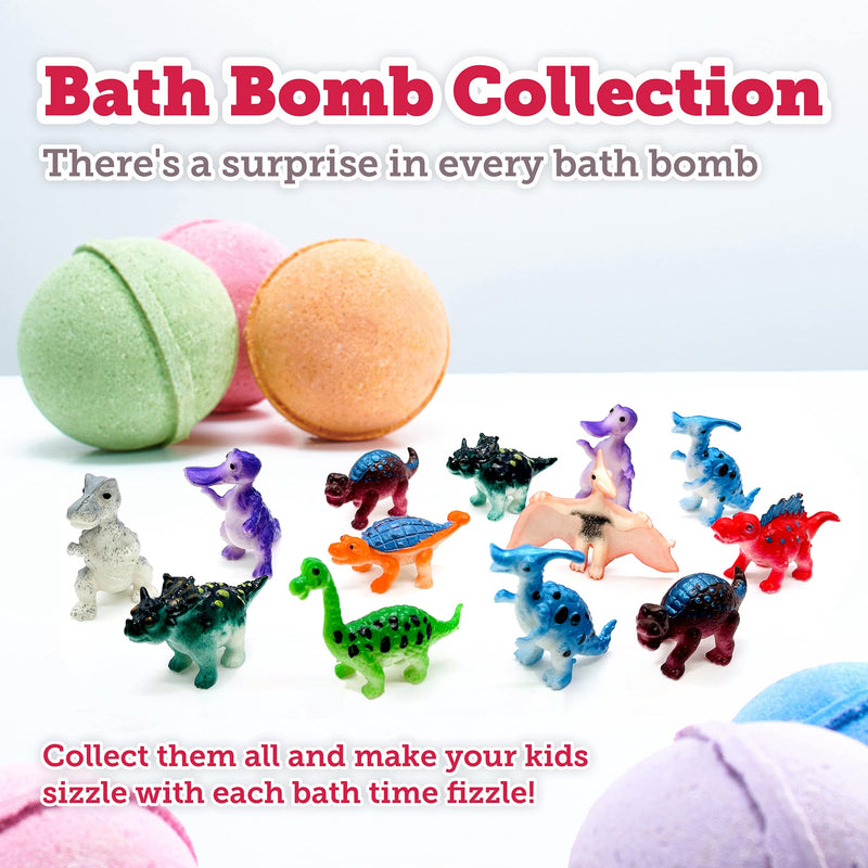 Mini Bath Bombs for Kids With Dinosaur (Dino 6)