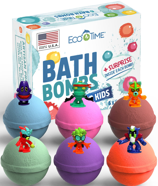 Natural and Organic Bath Bombs With Surprise Toys Inside