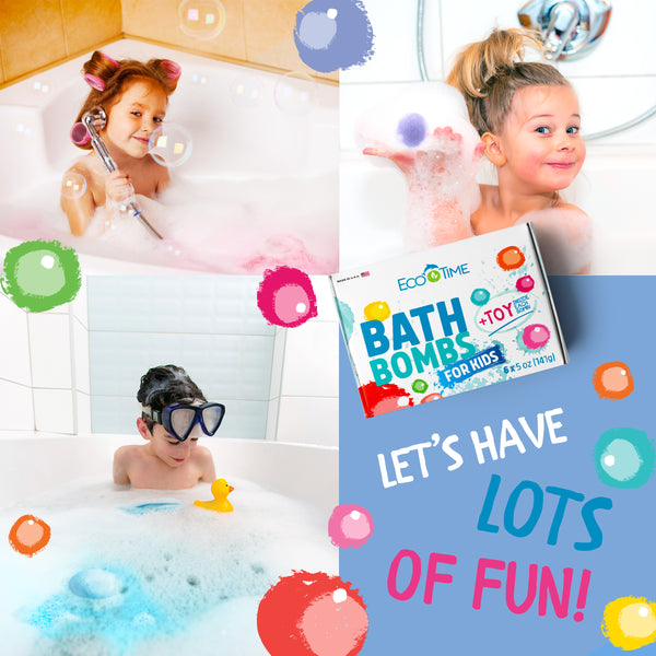 Natural and Organic Bath Bombs With Surprise Toys Inside